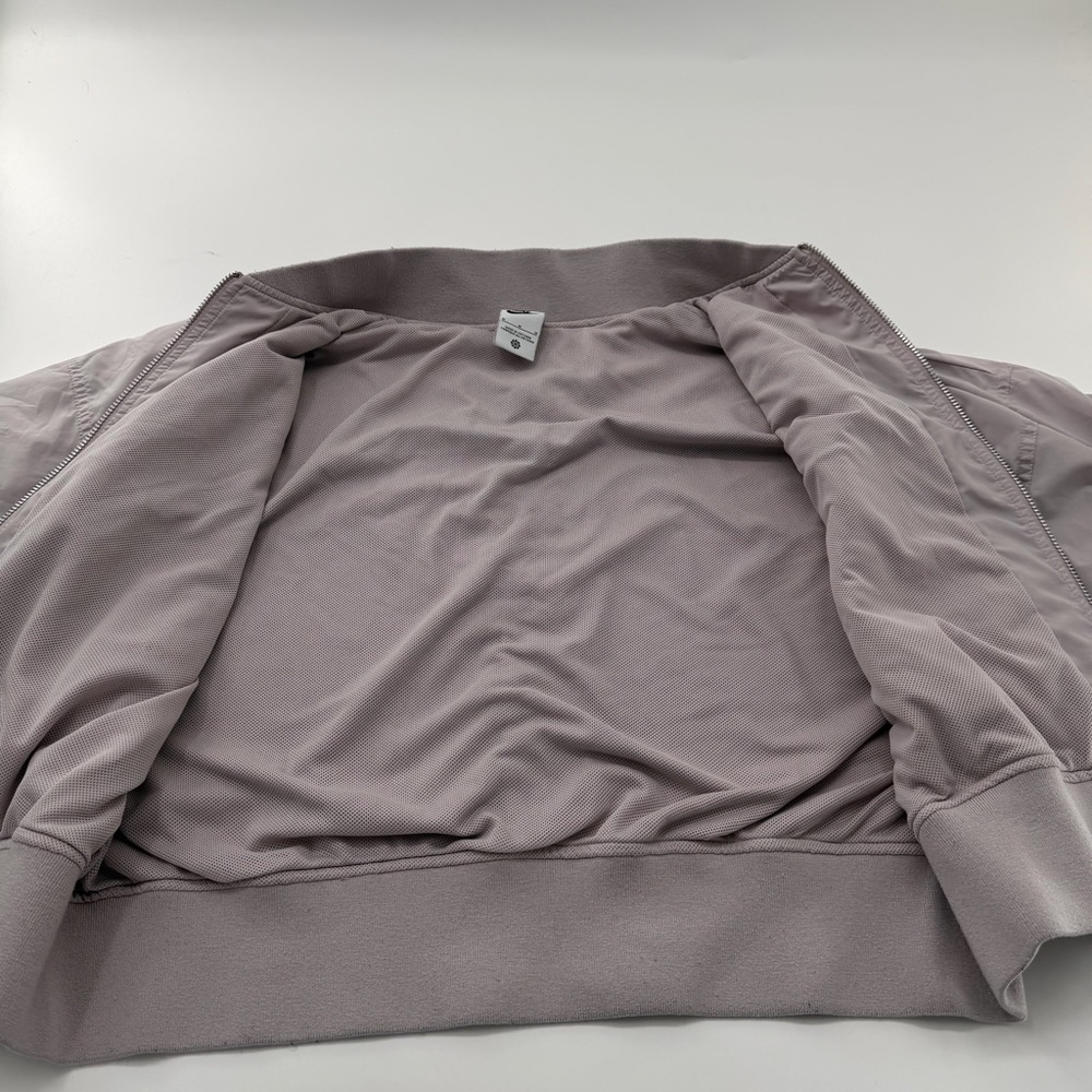 Nike Essentials Oversized Bomber Jacket Lavender … - image 9